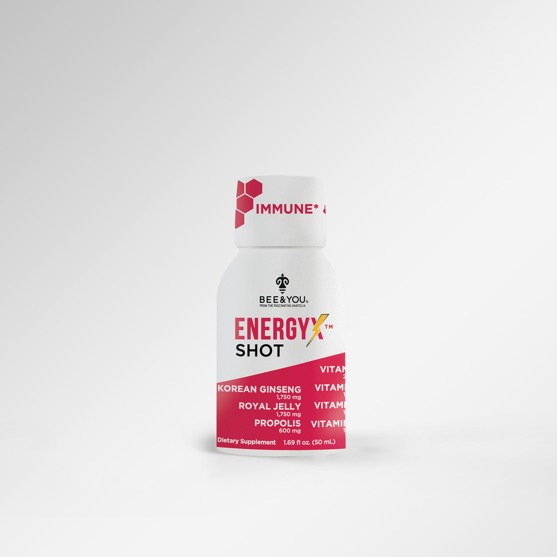 Energy-X Koninginnegelei Rode Ginseng Propolis Rauwe Honing Shots voor Volwassenen x12
