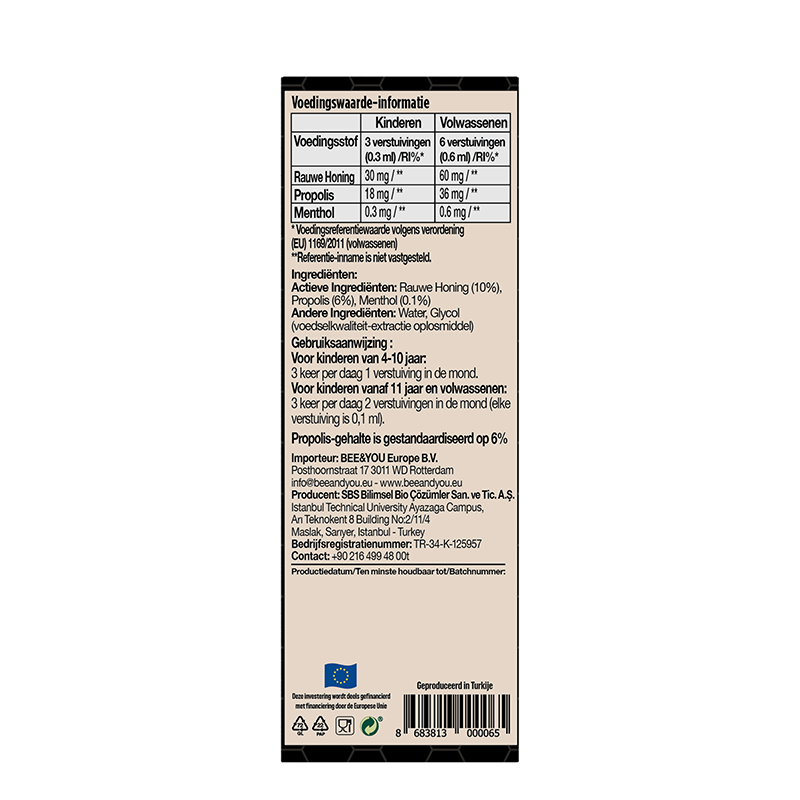 Propolis Rauwe Honing Keelspray