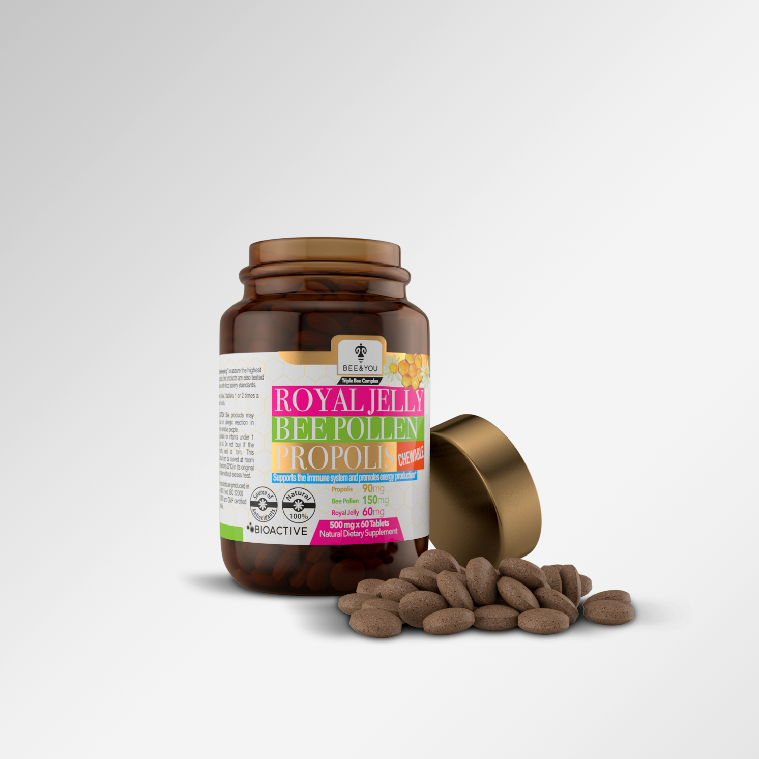 Koninginnegelei Propolis Bijenpollen Kauwtabletten