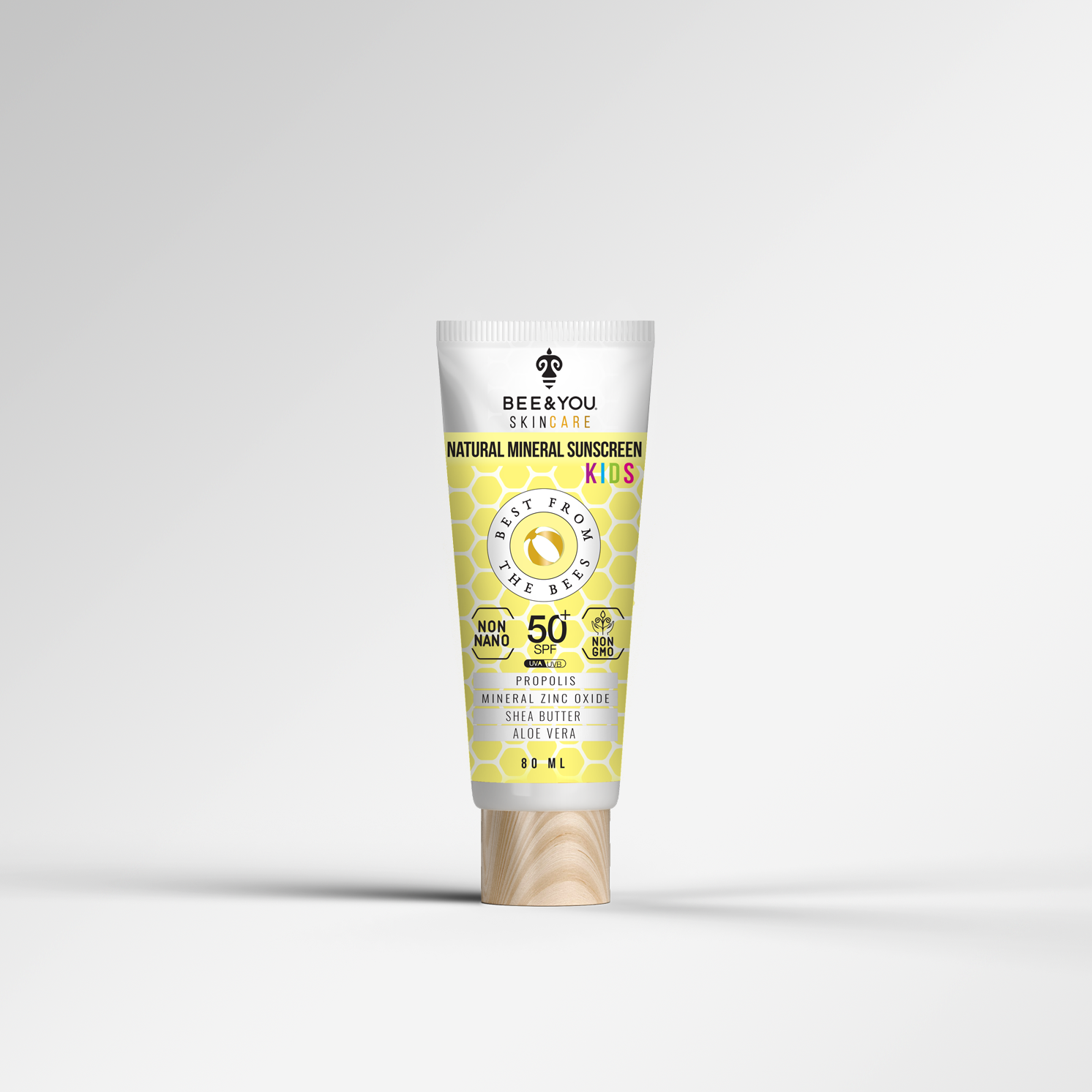 BEEYOU Huidverzorging Natuurlijke Minerale Zonnebrand voor Kinderen SPF 50 +