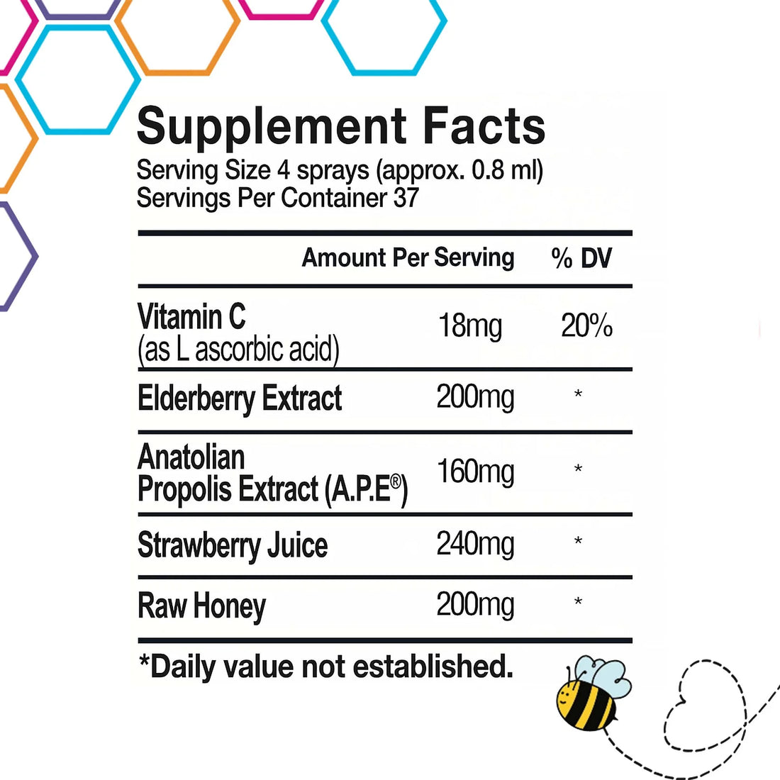 Vlierbes + Propolis Dagelijkse Keelspray voor Kinderen