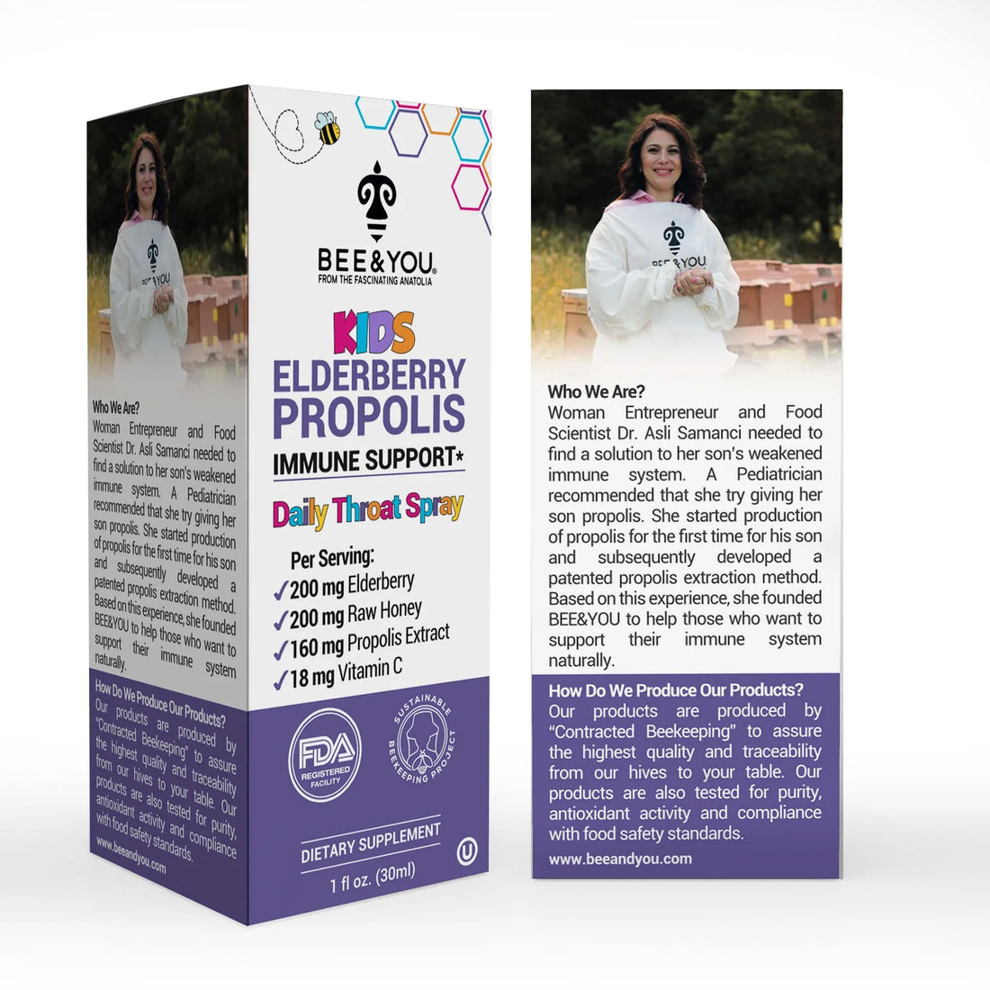 Vlierbes + Propolis Dagelijkse Keelspray voor Kinderen