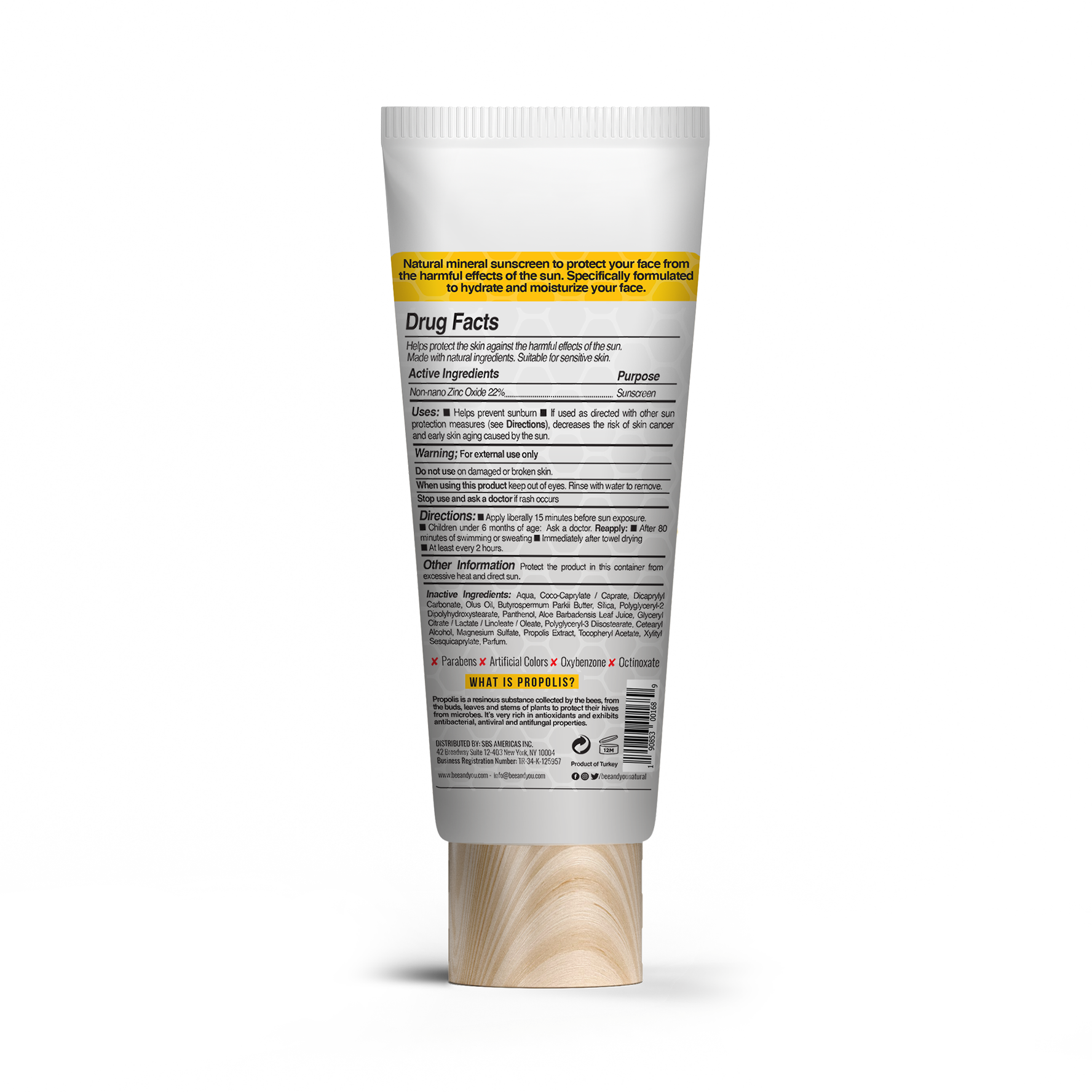 BEE&YOU Huidverzorging Natuurlijke Minerale Zonnebrand SPF 30 +