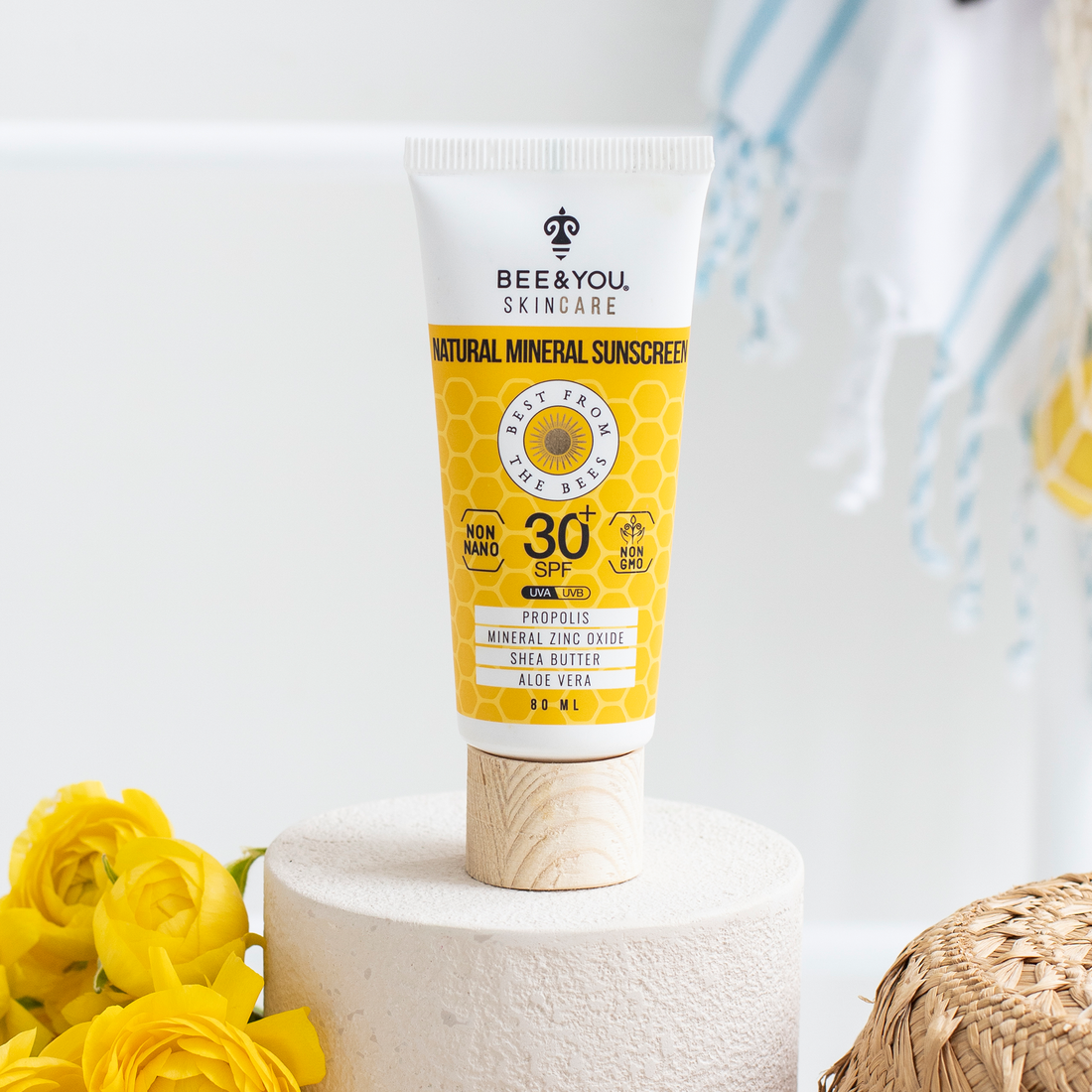BEE&YOU Huidverzorging Natuurlijke Minerale Zonnebrand SPF 30 +
